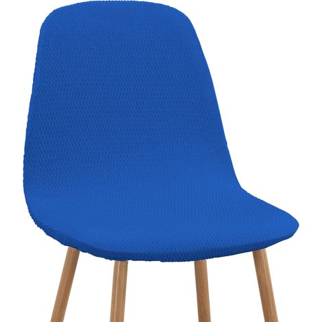 Lot de 6 Housses de Chaise élastiques Bleu électrique (1/5)
