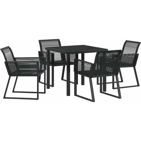 Maison Exclusive - Set da Pranzo per Giardino 5 pz Nero (1/5)