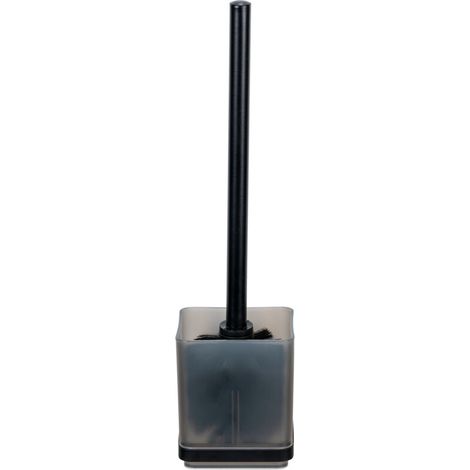 Quadro brosse WC noire design carré moderne