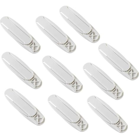 10 pièces Multiprise Support de Cables Auto-Adhésif, Fixateur mural pour bureau Fixateur pour Routeur Wi-Fi, Télécommande et Boîte à Mouchoirs-Fei Yu