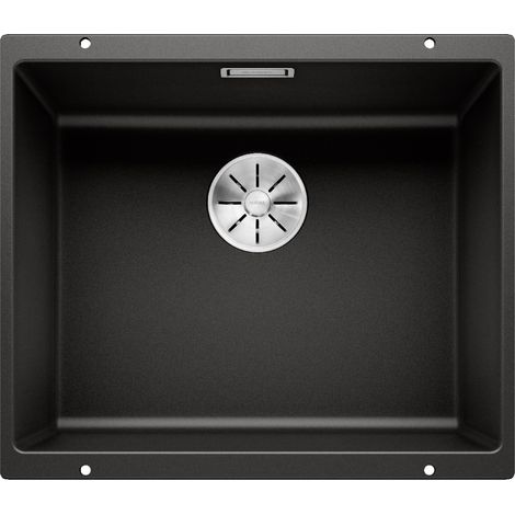 Blanco Subline 500-U Silgranit PuraDur Fregadero bajo encimera 53x46cm, Negro (525995) (1/5)