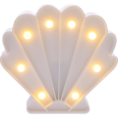 lampe LED décorative en forme de coquillage, veilleuse en plastique, décoration de Noël (1/5)