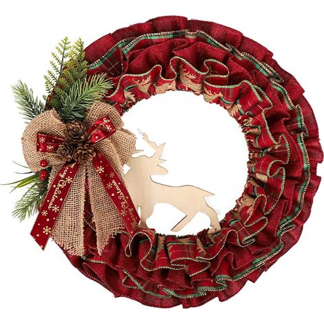 Christmas Wreath Door, Christmas Tree Garland Door Hanging Christmas Decoration Artificial Christmas Wreath Front Door Christmas Wreath for Door Living Room Bedroom