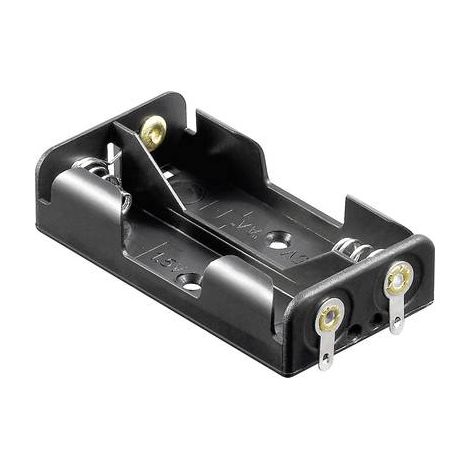 Support de pile 2x LR6 (AA) Goobay 46552 raccordement à souder (L x l x H) 58 x 32 x 14.5 mm (1/2)