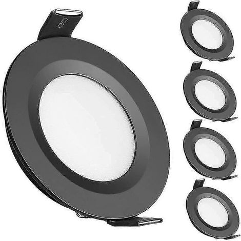 Spot encastré LED X 12 V, trou de 58-65 mm, 3 W, 6400 K, pour camping-car, bateau ou caravane. (1/5)