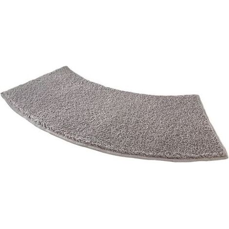 Tapis de bain incurvé, tapis de douche, tapis de toilette épais, tapis de bain écologique, tapis de salle de bain antidérapant, gris (1/5)