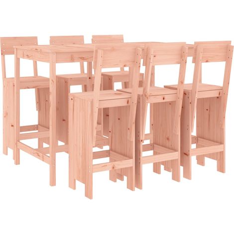 Maison Exclusive - 7-tlg. Gartenbar-Set Massivholz Douglasie