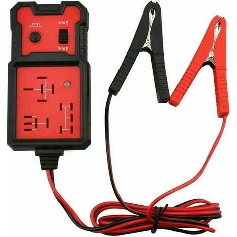 Testeur De Relais Automobile,Auto Relais Outil De Diagnostic,Testeur De Relais Electronique 12V, Voiture Batterie Checker Avec Clips (1/4)