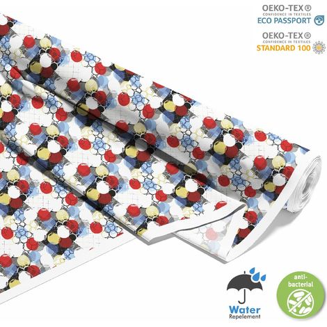 TESSUTI DECORATIVI PER ESTERNI OXFORD - Motivo cerchi colorati I DX359 (1/5)