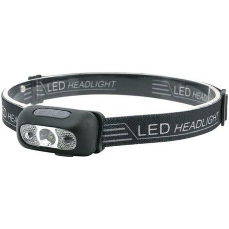 Lampe frontale étanche super lumineuse avec LED et capteur d'ondes intelligent, lampe frontale réglable à 90 degrés avec cinq vitesses de réglage de la luminosité, USB (1/5)