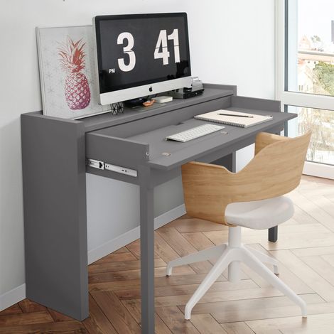 Bureau extensible gris foncé - BU0065 (1/5)
