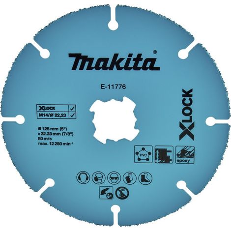 Makita Trennscheibe 125mm Uni.X-Lock E-11776 Trennscheibe gerade 125 mm 1 St. Gipskarton, PVC, Faser