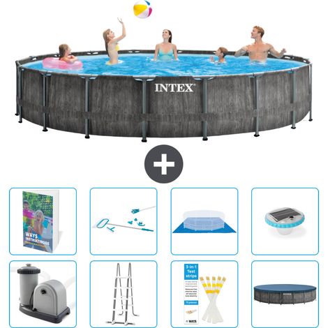 Prism Frame Pool Rund - 549x122 cm - 9-teilig S595