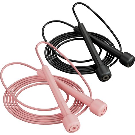 Corde à sauter de fitness avec 2 sacs à dos, corde à sauter pour hommes et femmes, corde à sauter d'exercice, ensemble de corde à sauter en PVC anti-nœuds.