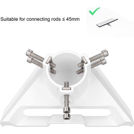Adapter de Tube pour Mini - Fixation Sécurisée et Polyvalente pour Montage sur Toiture avec Clé Hexagonale - ABS, 6 Vis (1/2)