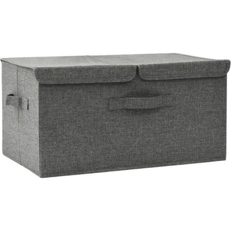 Hochwertige Aufbewahrungsbox aus Stoff, 50 x 30 x 25 cm, Anthrazit, EU035127115 (1/5)