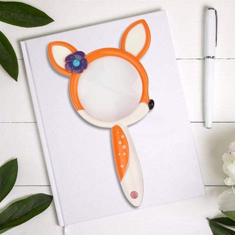 Loupe en forme de cerf cartoon pour enfants, outil d'exploration extérieure, jouet éducatif pratique, facile à transporter, idéal pour observer la nature. (1/5)