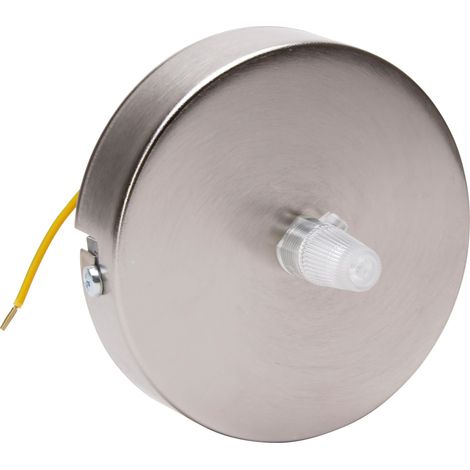 Baldaquin de plafond en métal, diamètre 100 mm, avec serre-traction, matériel de fixation inclus, couleur satin/beige métallisé
