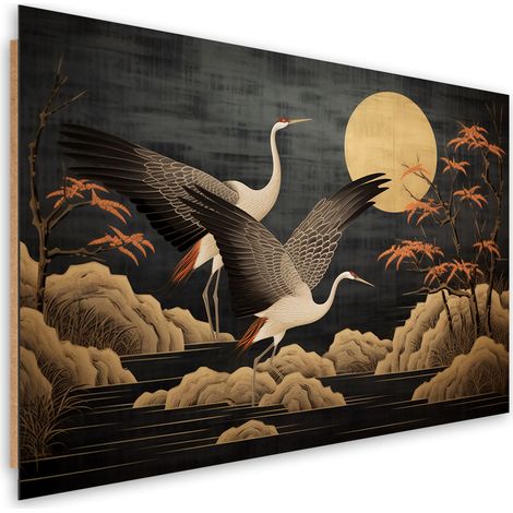 Deco panel picture, Peacocks against the moon - 100x70 (1/5)
