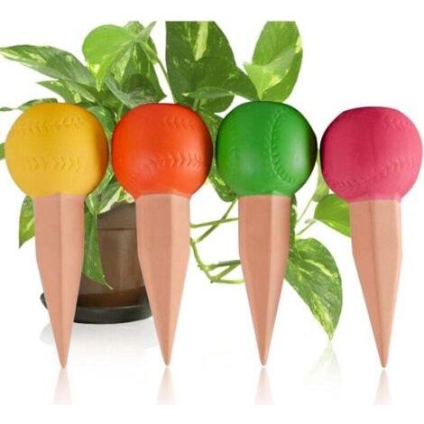 Terrakotta-Pflanztöpfe, 4 Stück, Tropfbewässerungssystem, Terrakotta-Töpfe, automatische Pflanzenbewässerung, Tropfbewässerungsflasche für Garten, Haus, Innen- und Außenbereich (1/5)