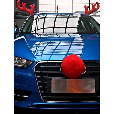Rentier-Antennenset fürs Auto, festliche Weihnachtsdekoration fürs Fahrzeug (1/5)