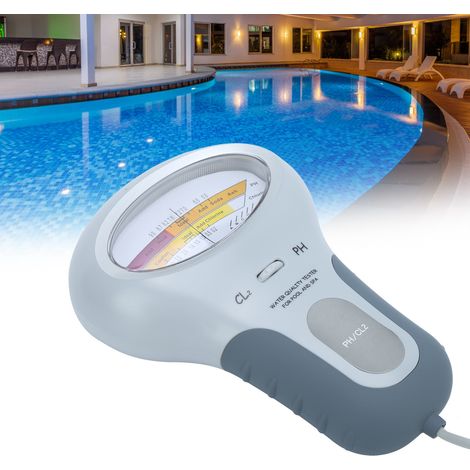 Messgerät zur Prüfung der Wasserqualität in Schwimmbädern (Cl2 und pH), pH-Meter, elektronisches Messgerät, tragbarer Restchlor-Tester für Schwimmbäder. (1/5)
