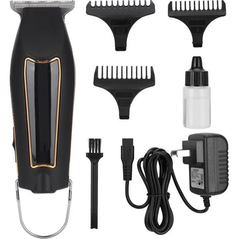 Tondeuse à cheveux électrique professionnelle, coupe-cheveux et barbe, prise US 100-240V, noir (1/5)