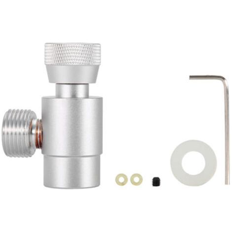 CO2 Filling Tank Cylinder Refill Adapter Connector Kit for SodaStream (Silver Without Meter) (1/4)