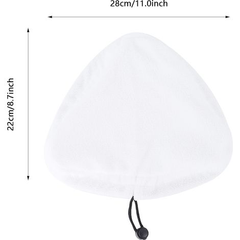Ersatz-Wischmoppbezug für Dampfreiniger – Waschbare Mikrofaser – 2er-Pack – Kompatibel mit Shark H2O, X5 – Weiß – 28 x 22 cm (1/5)