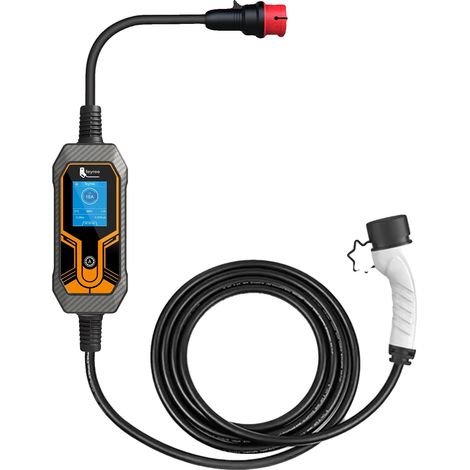 Chargeur EV Portable, Câble de 5m, Caractéristiques de Sécurité Élevées, 11kW 5M Aucune Adaptateur, TYPE2 (1/2)