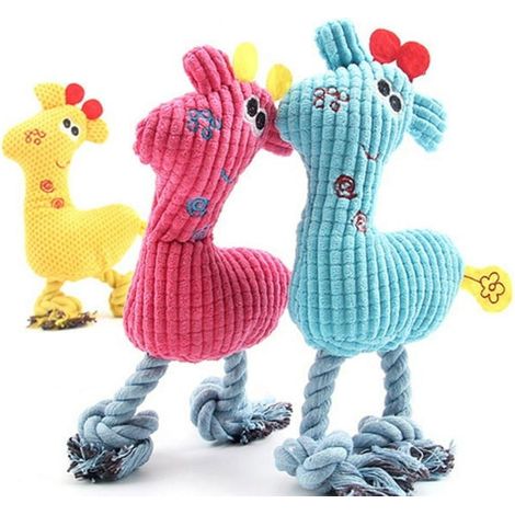 Jouet Pour Chien - Jouet À Mâcher En Peluche Avec Son - Design Cerf - 26 cm - Pour Chiens Moyens Et Grands - 1 Pièce (1/5)