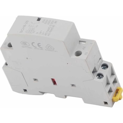 Contacteur CA domestique modulaire bipolaire 25A 220V/230V 1NO 1NC 50/60Hz pour rail DIN (1/5)
