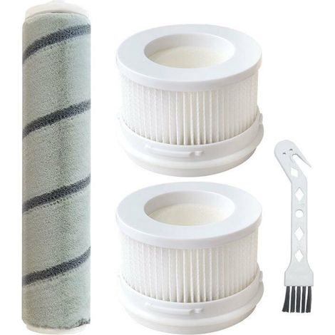 Cepillo giratorio de repuesto (de felpa), cepillo y elementos de filtro compatibles con la aspiradora de mano inalámbrica Xiaomi Mijia K10 1C (1/4)