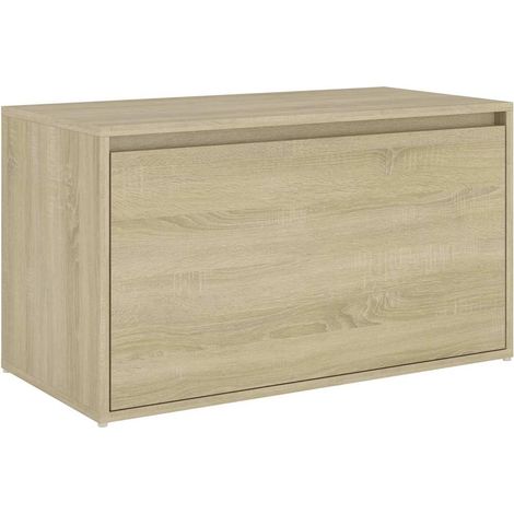 vidaXL Banco pasillo madera de ingeniería roble Sonoma 80x40x45 cm (1/2)