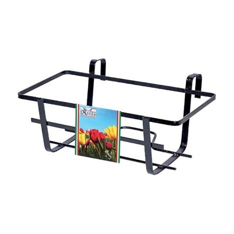 BALCONIERA GERANIO FISSA - FERRO BATTUTO VERN NERO CM 50X28 H.CM 18- 5 pezzi