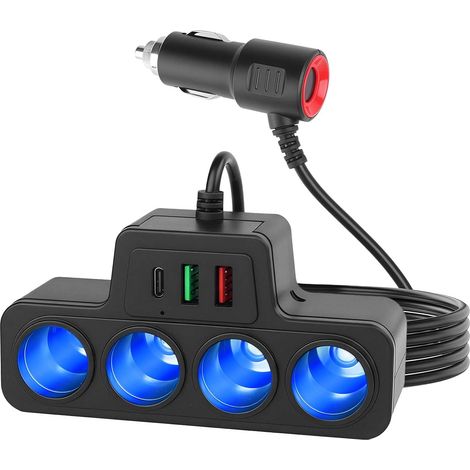 7-en-1 Multi Prise Chargeur Allume Cigare Adaptateur 120W 3Ports Charge (1/5)
