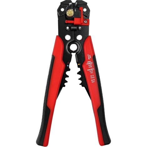 Pince à Dénuder Automatique, Pince à Sertir 200mm 3 en 1, Pince Automatique Multifonction pour Fils 10-24AWG, Auto-réglable Dénudeur pour Couper, pour Câbles, Coupe-fil et Sertir Bornes (1/5)