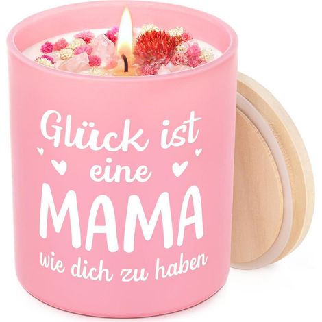 Duftkerze für Mama, Lavendel, 55h Brenndauer, wiederverwendbarer Behälter