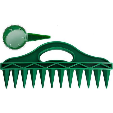 Lot de 2 semoirs manuels - Aérateur de sol à 12 trous - Idéal pour les petites graines et les engrais - Parfait pour le potager. (1/5)