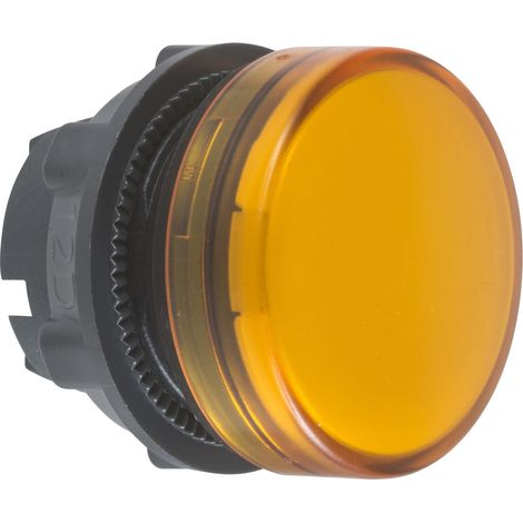 tête - pour voyant à led - orange - cabochon lisse - schneider zb5av053 (1/2)