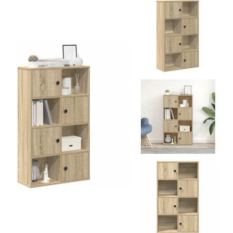 Bibliothèque chêne sonoma 60x24x101,5 cm bois d'ingénierie - Bibliothèque - Bibliothèques - Étagère À Livres - Armoire De Rangement (1/5)
