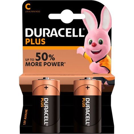 BLISTER 2 UND. PILA C DURACELL PLUS LR-14