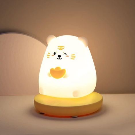 Lampe décorative - Tigre - Silicone - Rechargeable USB - LED - Pour enfant (1/5)