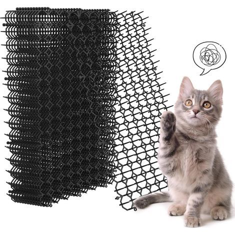 Lot de 12 Tapis Répulsif Chat 40x20 cm Protection Meubles Jardin Plastique Durable (1/5)