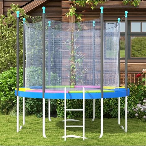 Trampolin-Randschutz Ø244 cm mehrfarbig aus PE-Kunststoff, Federschutz OKWISH (1/5)