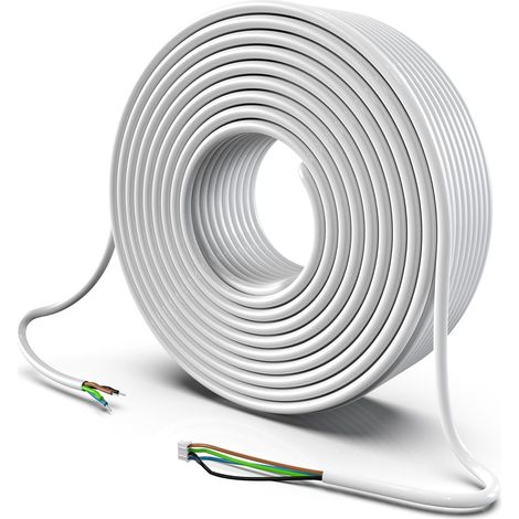 Câble d'interphone Video 15M, Câble d'extension Rallonges électriques Couleur AWG24/0.3mm² pour interphone/intercom vidéo Porte système, Moniteur et Sonnette,Video doorphone (1/3)