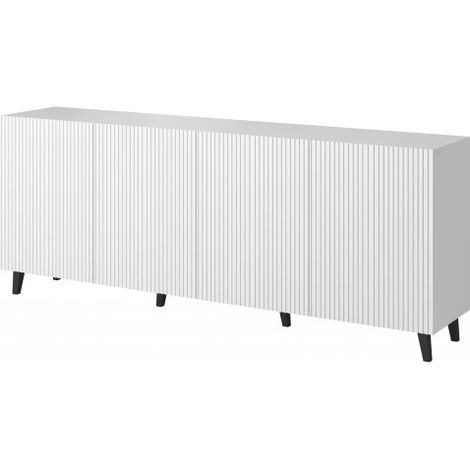 Buffet design blanc 200cm 4 portes Gustave (1/4)