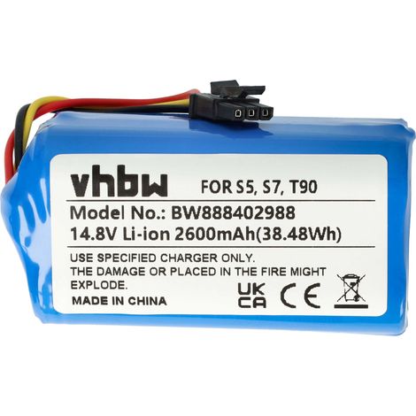 vhbw Batterie remplacement pour Qihoo M26-4S1P, LR-PAS0638W-EU, MH1-4S1P, 2ASP4-S5 pour robot électroménager (2600mAh, 14,8V, Li-ion)