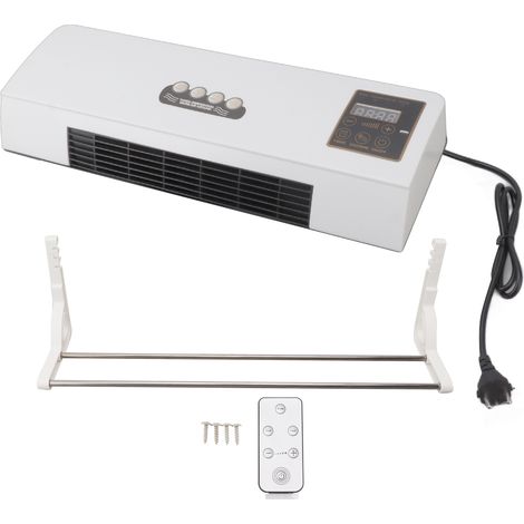 Radiateur électrique 1800W mural avec télécommande, ventilateur combiné, silencieux, minuterie, pour intérieur bureau maison, 220V (1/5)
