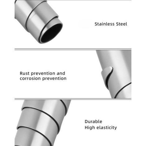 4 lames de rechange pour sécateur avec ressort de 6,2 cm. Accessoires standard : spiralé robuste en acier inoxydable (1/5)